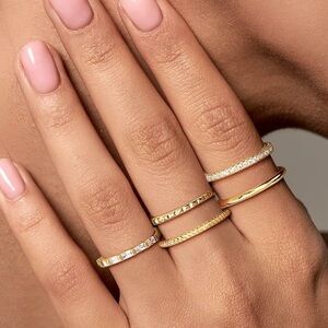 Nadri Dainty Stacking Rings Set
